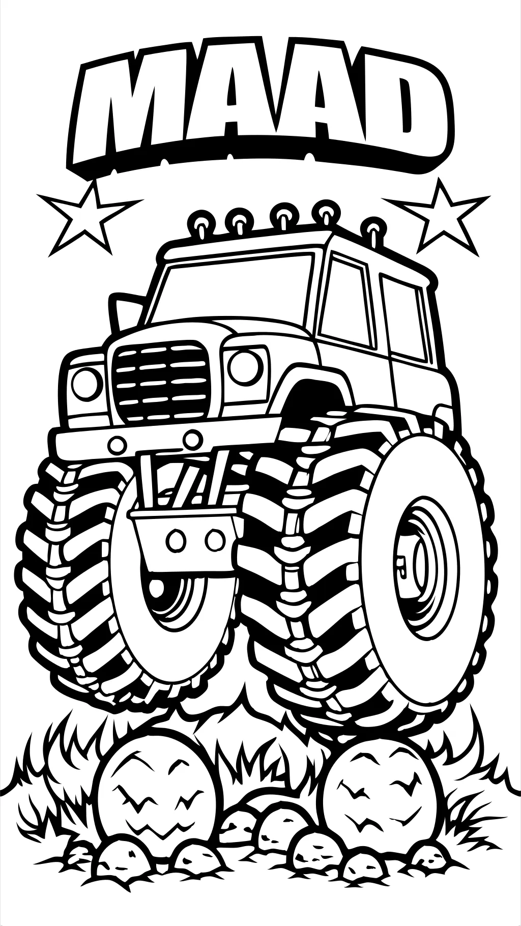 max d monster truck coloring pages